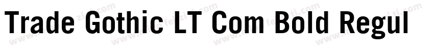 Trade Gothic LT Com Bold Regular字体转换